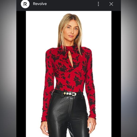 Free people dinner party red floral size XS - Picture 1 of 6